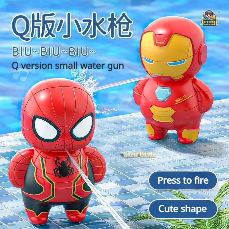 New Marvel Spider-Man Children's Water Gun Spider-Man Tricky Beach Toy Cute Baby Shower Hydraulic Pistol Children's Toy Gift