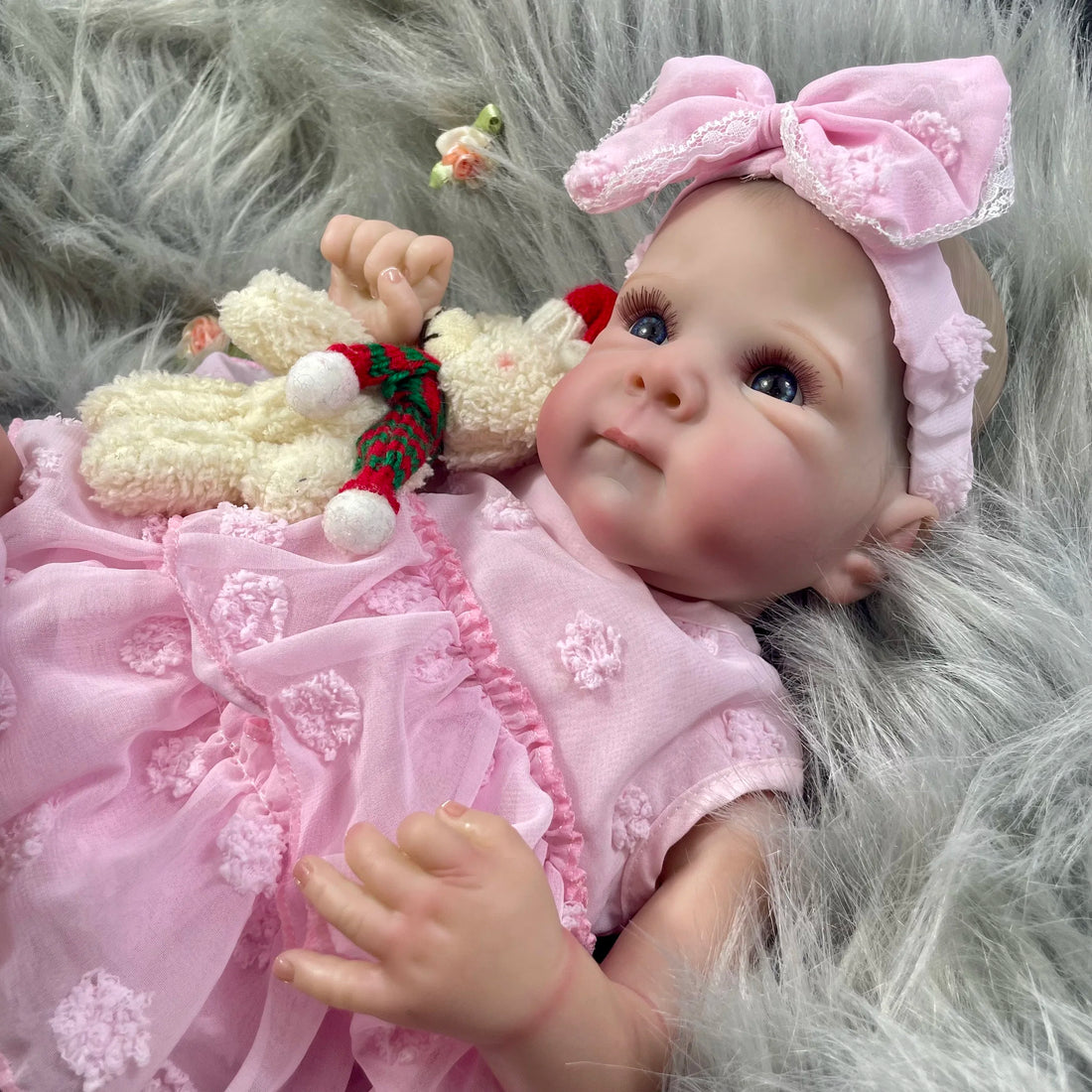 Two Options 18-19 Inch Reborn Baby Doll Girl Bettie Face Newborn Vinyl or Cloth 3D Skin Visible Veins Handmade Christmas Gift