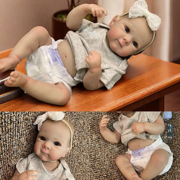 Full Body Silicone Vinyl Bettie Girl 18 Inch Reborn Baby Doll Handmade Soft Touch Baby Toys For Christmas Gifts